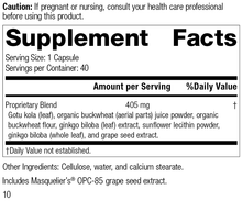 Load image into Gallery viewer, Ginkgo Synergy®, Rev 10 Supplement Facts