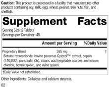 Load image into Gallery viewer, Zypan®, 90 Tablets, Rev 02 Supplement Facts
