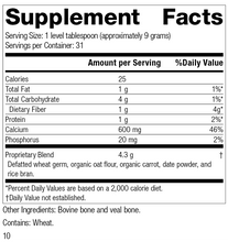 Load image into Gallery viewer, Calcifood® Powder, 10 Ounces, Rev 10 Supplement Facts
