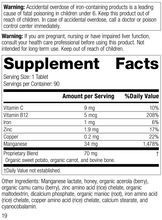Load image into Gallery viewer, 5490 Manganese B12 R17 Supplement Facts
