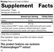 Load image into Gallery viewer, 6650 Pancreatrophin PMG-R18 Supplement Facts
