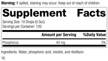 Load image into Gallery viewer, Phosfood® Liquid, Rev 15 Supplement Facts
