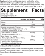 Load image into Gallery viewer, Boswellia Complex, 40 Tablets, Rev 04 Supplement Facts
