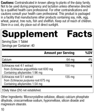 Load image into Gallery viewer, Echinacea Premium, 40 Tablets, Rev 10 Supplement Facts
